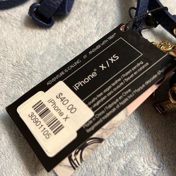 Trek Tech Accessories Crossbody Phone Case Wallet iPhone X/XS Blue NWT - Picture 7 of 7
